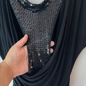 Sequined Cut Out Top